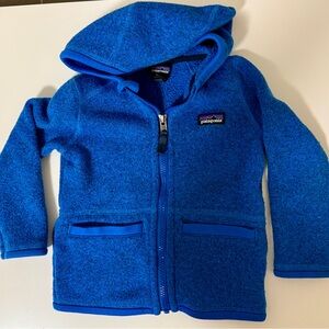 Patagonia Kids Vibrant Blue Zip-Up Sweater Hoodie